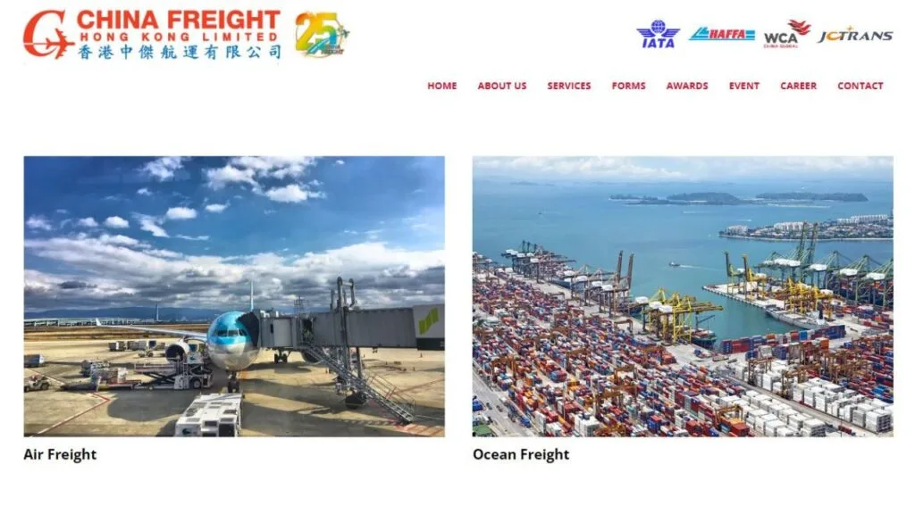 Air freight forwarder hong kong