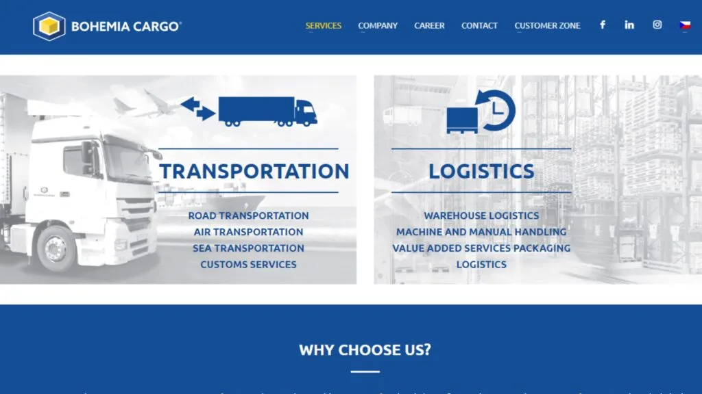 BOHEMIA CARGO Ltd. TOP 10 freight forwarders in Czech