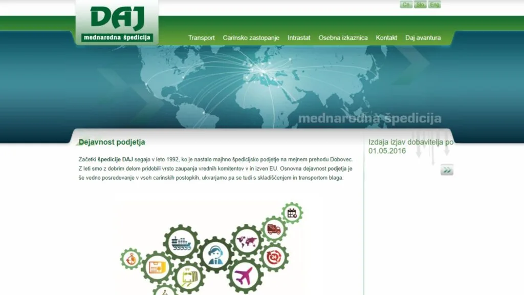 Daj mednarodna špedicija d.o.o. - Top 10 freight forwarders in Slovenia