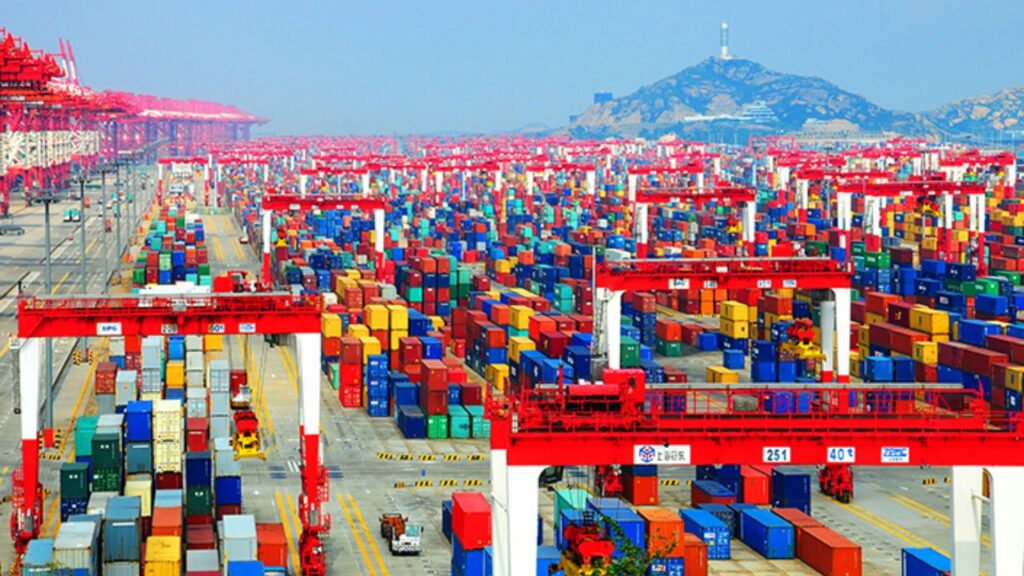Main international Seaports from China to Singapore.