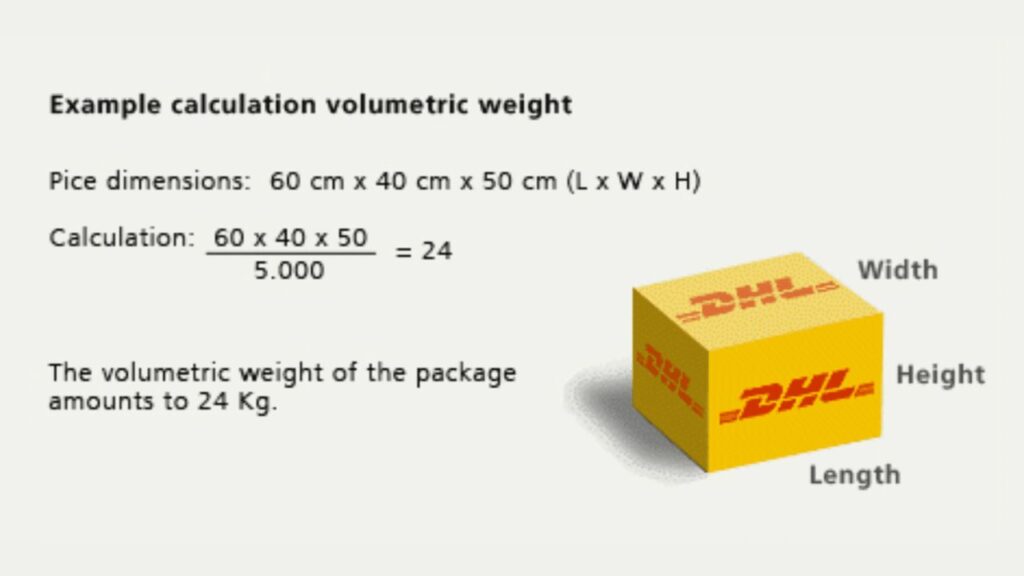 DHL Dimensional Weight Calculator