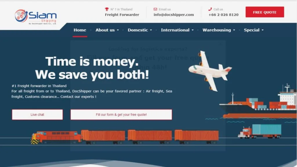 What services can Siam shipping provide?