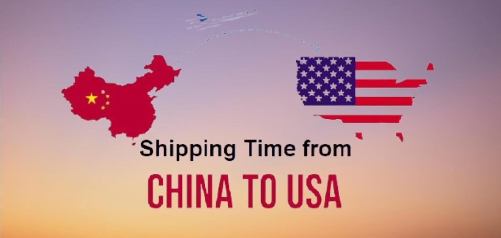 shipping time from china to us