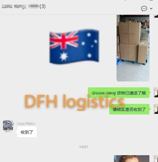 DFH Logistics Happy client China to Australia